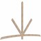 Ekena Millwork Alberta Smooth Timber Gable Bracket, Douglas Fir, 108"W x 68"H x 1 1/2"D x 3 1/2"F, 15/12 Pitch GBW108X68X0204ALB00SDF - alternate 4
